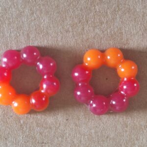 Pampilles bicolores en résine
