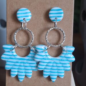 Boucles en polymere bleues