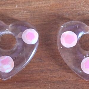 Pampilles coeurs en resine
